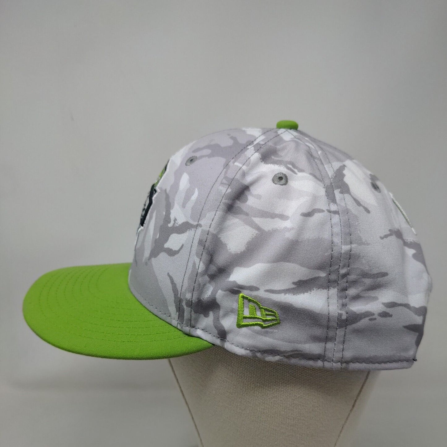 New Era Men's Snapback Hat Gray Camo OSFM 9Fifty Embroidered Seattle Sounders FC