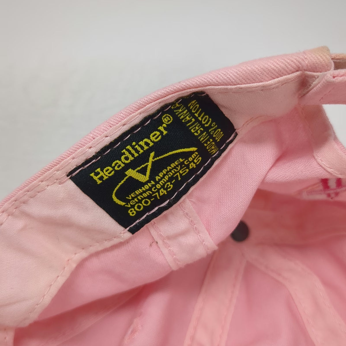 Headliner Broadway Baseball Cap Pink One Size Breast Cancer Awareness Ribbon Hat