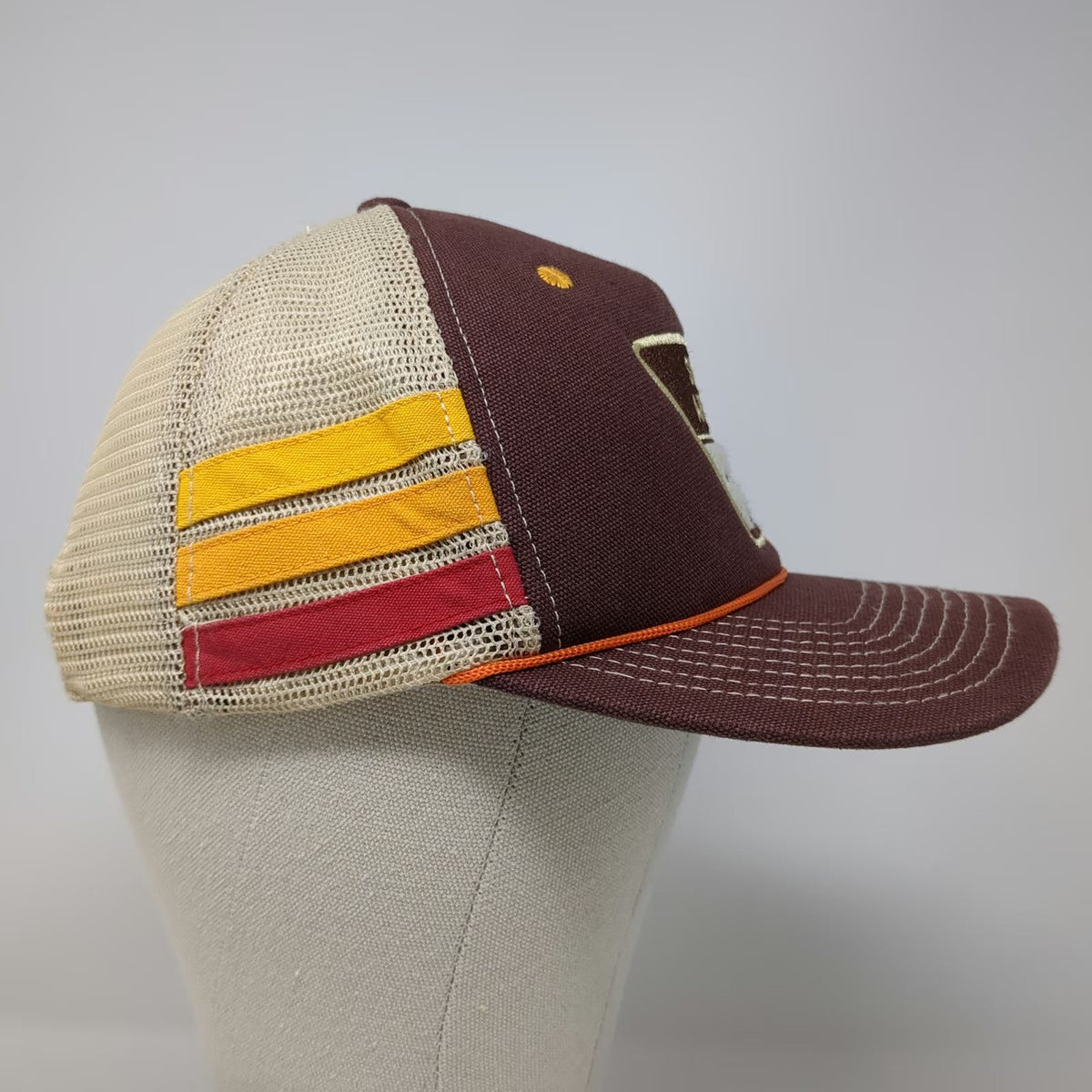 YOColorado Brown Trucker Hat One Size Ski Area Pine Tree Patch Snapback Rope