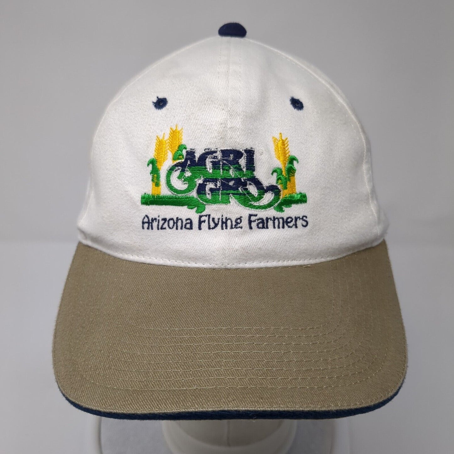AgriGro Arizona Flying Farmers Slideback Hat White One Size Embroidered