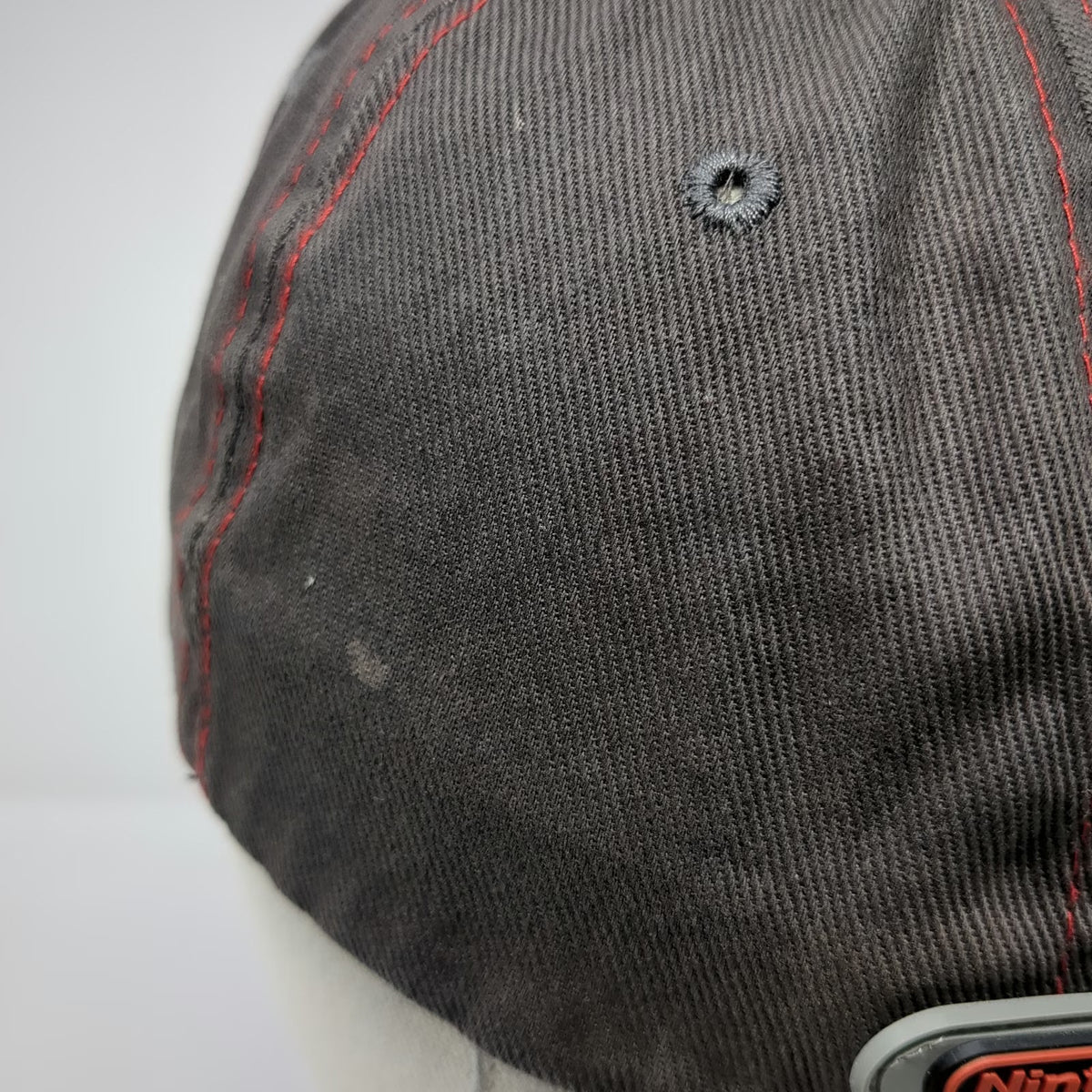 Nintendo 5 Panel Gray One Size NES Controller Red Stitching Stretch Fit Hat
