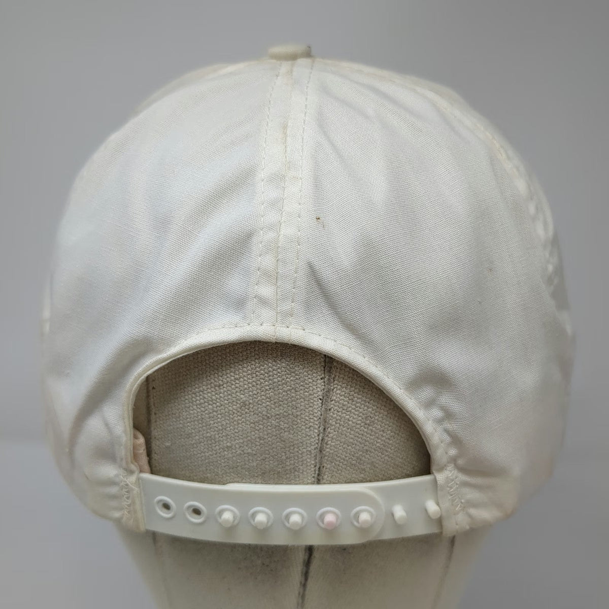 Size-A-Just 5 Panel White One Size Miller Beer Logo Snapback Hat Made In USA