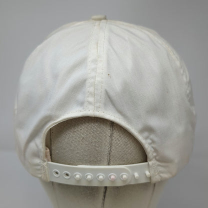 Size-A-Just 5 Panel White One Size Miller Beer Logo Snapback Hat Made In USA