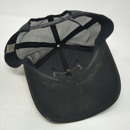 Tecnu Outdoor Solutions Trucker Hat Black One Size Mesh Snapback Mountain Patch
