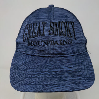 Azure Men's Snapback Mesh Back Hat Blue Adjustable Great Smoky Mountains Logo