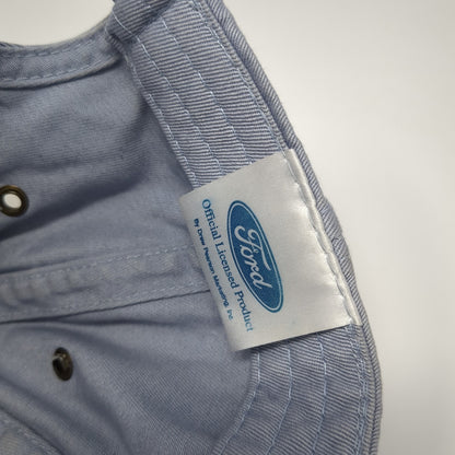 Ford Spell Out Slideback Hat Blue One Size Adjustable Solid Vent Holes