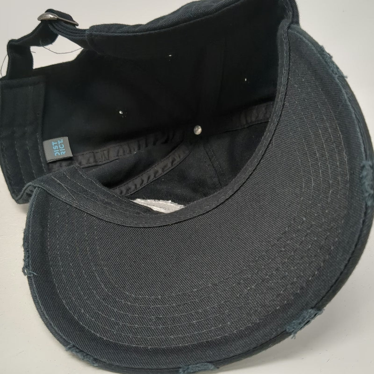 District Baseball Cap Black One Size Embroidered Slideback Hat Walla Walla