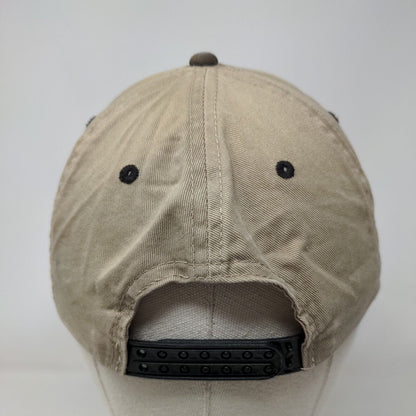 Foothills Insurance Snapback Hat Tan OSFA Adjustable Vented Holes Cobra