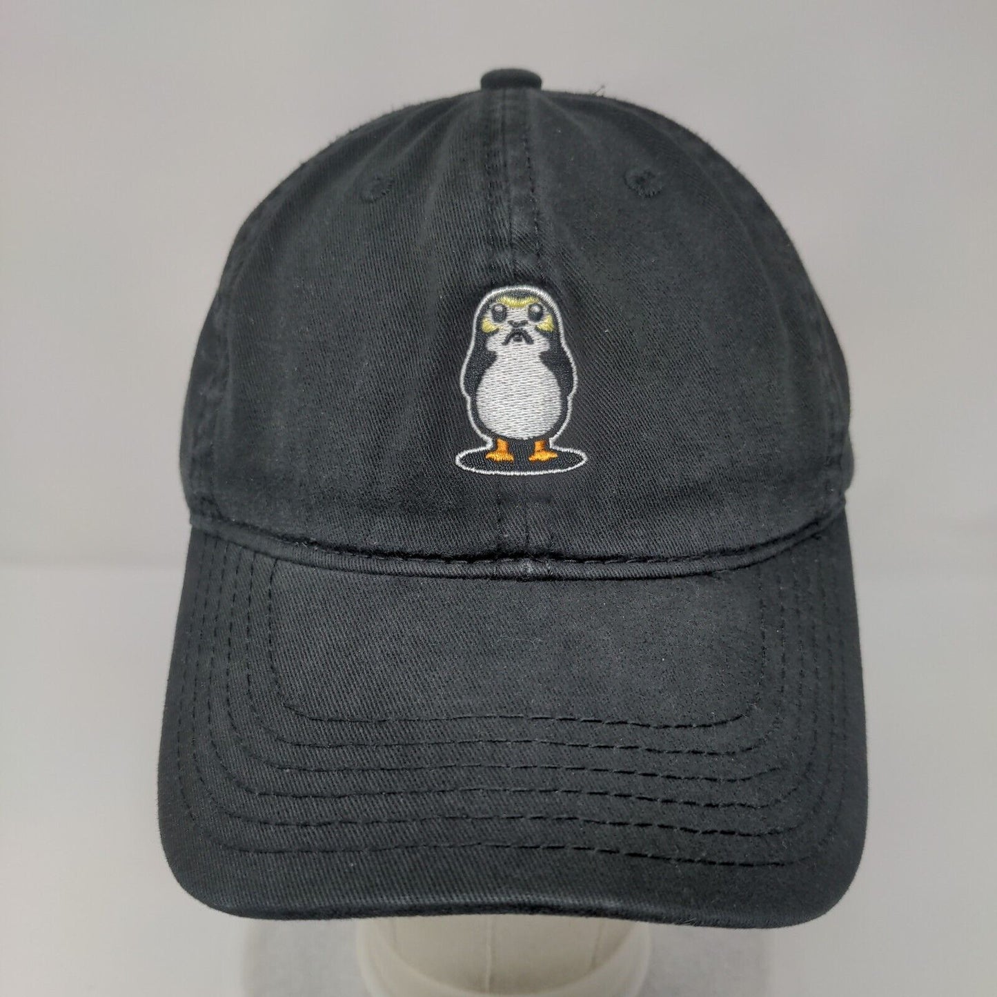 Star Wars Porg Slideback Hat Black One Size Adjustable Embroidered