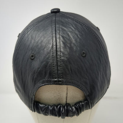A New Day Baseball Cap Black One Size Imitation Leather Elastic Strapback Hat