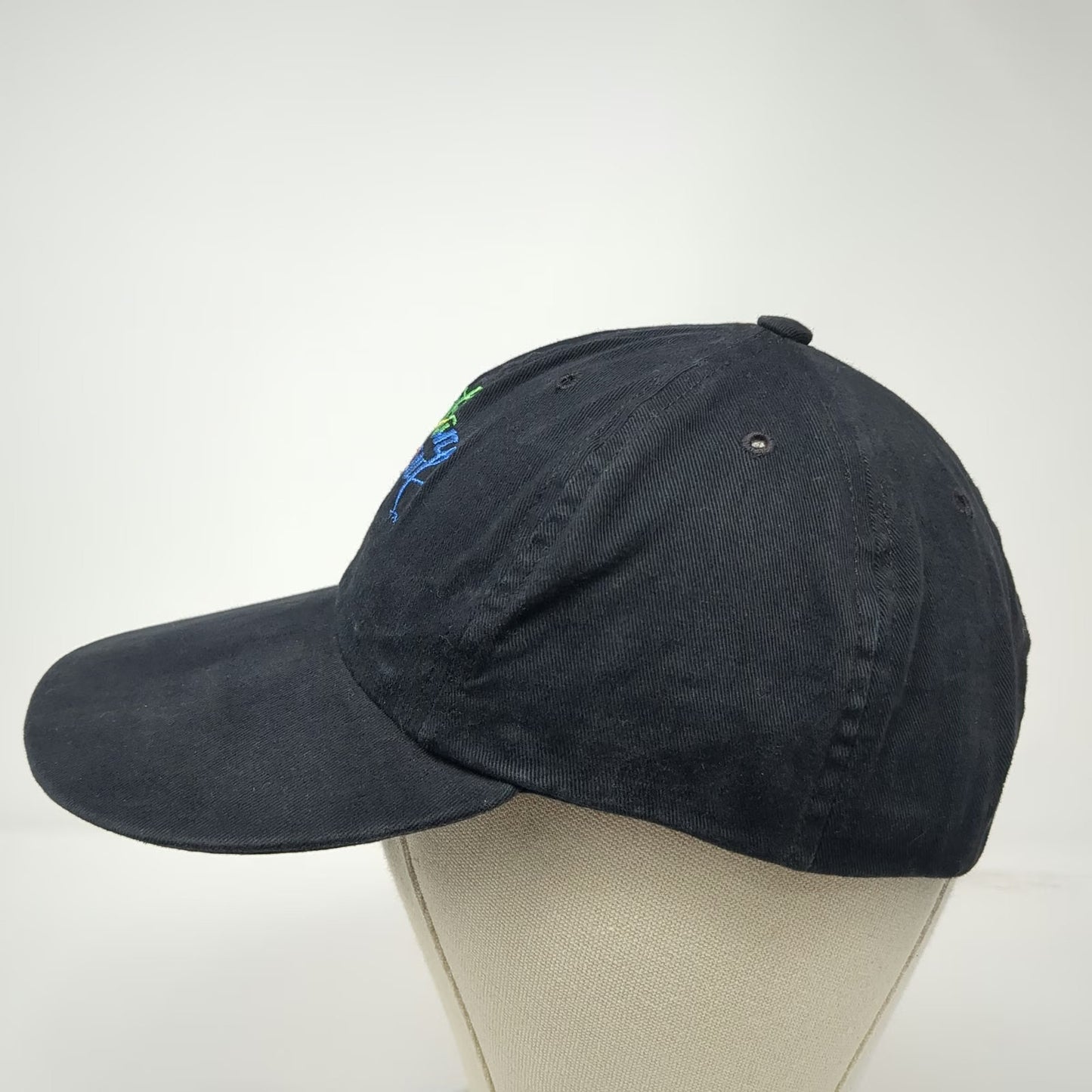 Caribbean Soul Baseball Cap Black One Size Lizard Gecko Graphic Embroidery Hat