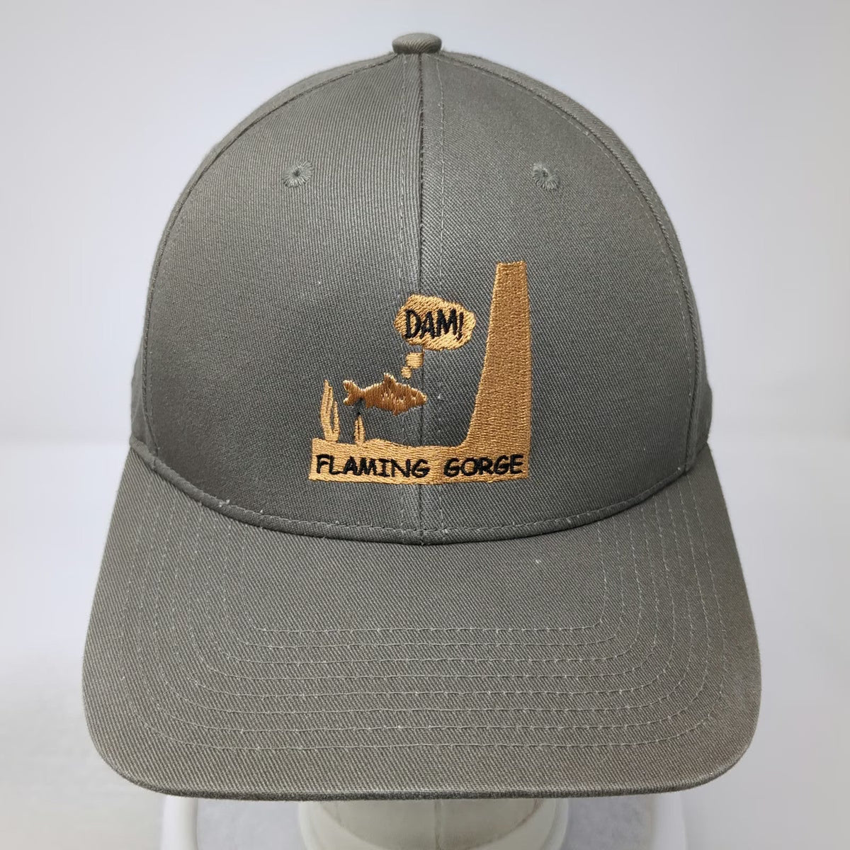Outdoor Cap Snapback Brown One Size Flaming Gorge Dam Fish Souvenir Utah Hat