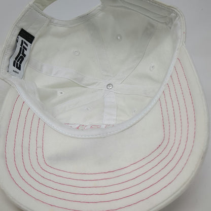 ESPN Baseball Cap White Pink One Size Chicago ESPN Zone Slideback Cotton Hat
