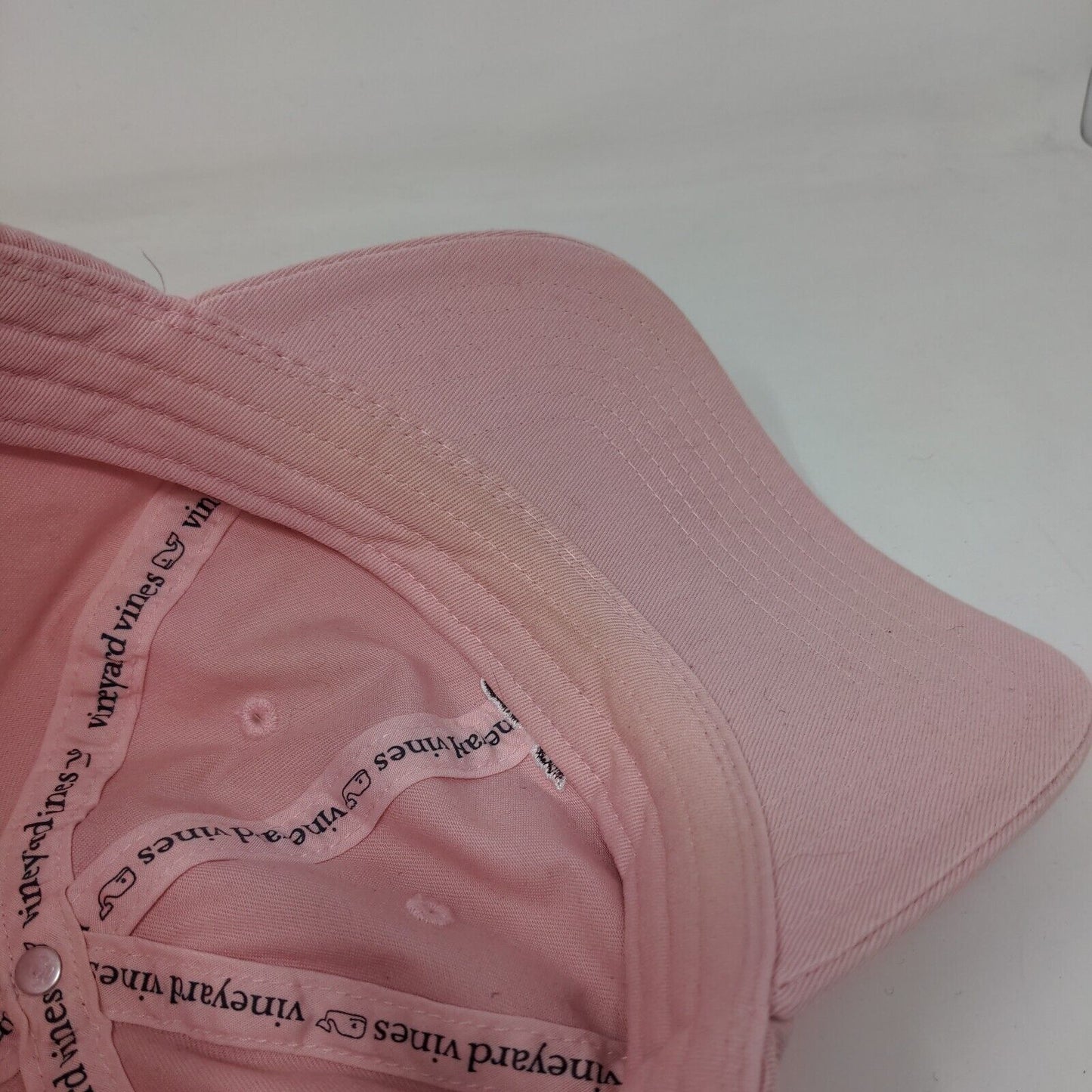 Vineyard Vines Whale Slideback Hat Pink One Size Solid Embroidered