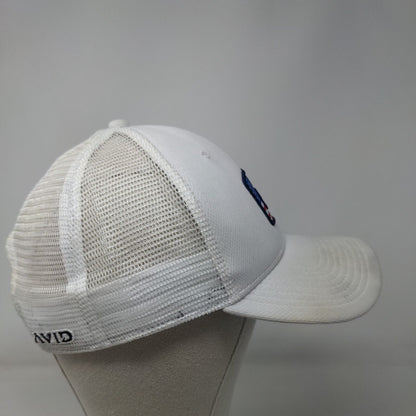 American Flag Fishing Hook Snapback Mesh Back Trucker Hat White OSFM Avid