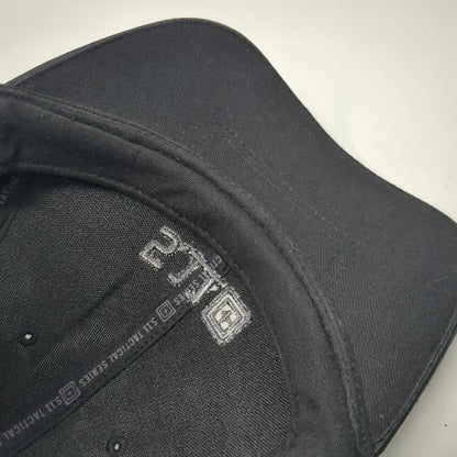 5.11 Tactical Baseball Cap Black One Size Strapback Gray Bill Accent Logo Hat