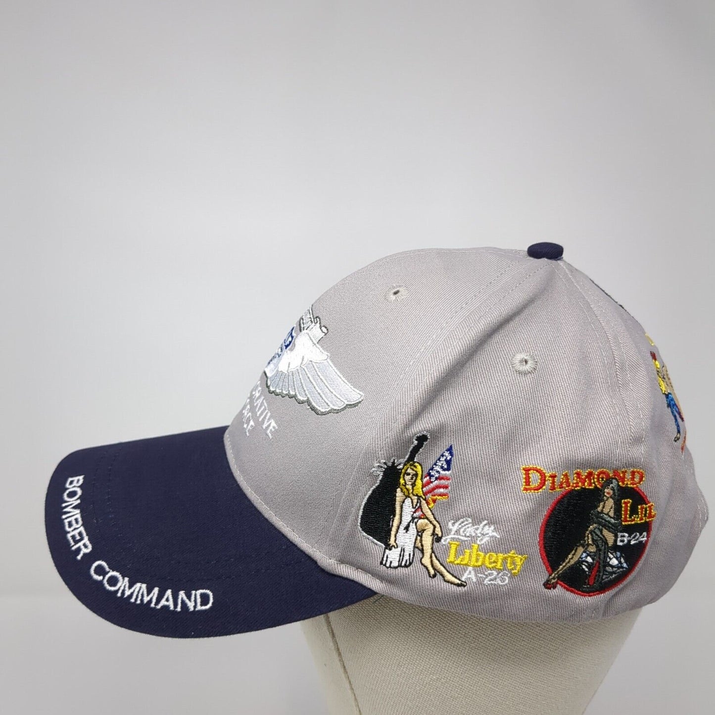 Ghost Squadron CAF Bomber Command Strapback Hat Gray OS Adjustable Embroidered