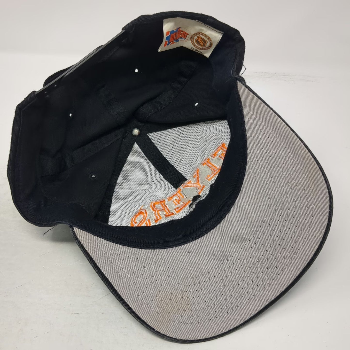 Philadelphia Flyers NHL Box Seat Snapback Hat Black One Size Orange Gray Logo