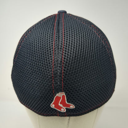 New Era Boston Red Sox MLB Blue Baseball Cap L Mesh Back Stretch Fit Curved Brim
