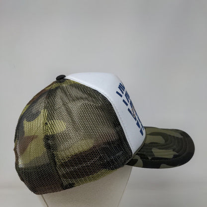 Vikings Class Of 2024 Snapback Rope Trucker Hat Camo OSFM Mesh Back Otto