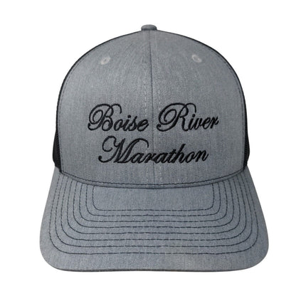 Boise River Marathon Snapback Trucker Hat Gray OS Adjustable Mesh Richardson