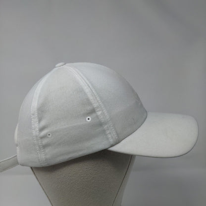 Lululemon Slideback Hat White OSFA Adjustable Embroidered Vented Holes 6 Panel