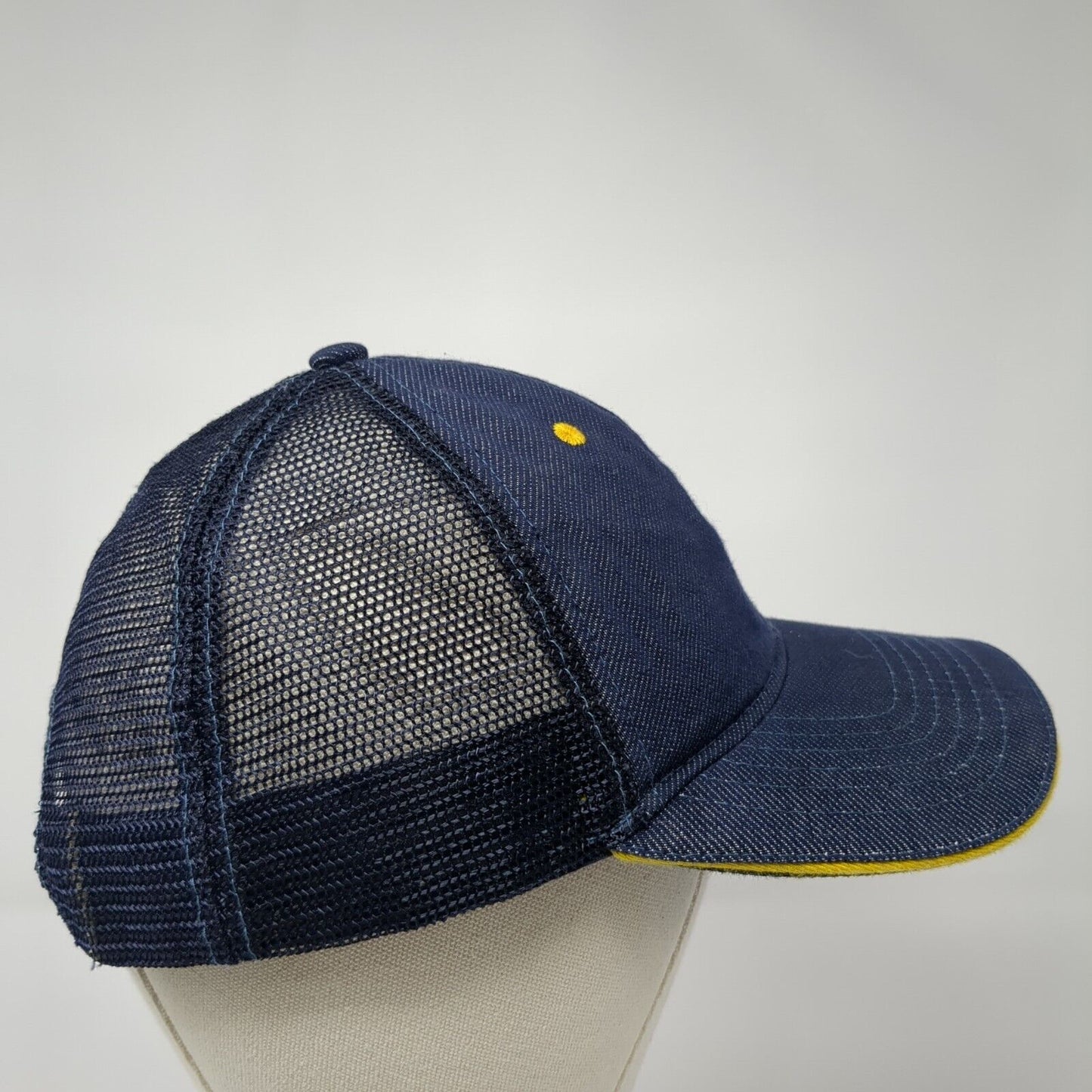 McDonald's Snapback Mesh Back Trucker Hat Blue One Size Employee Uniform