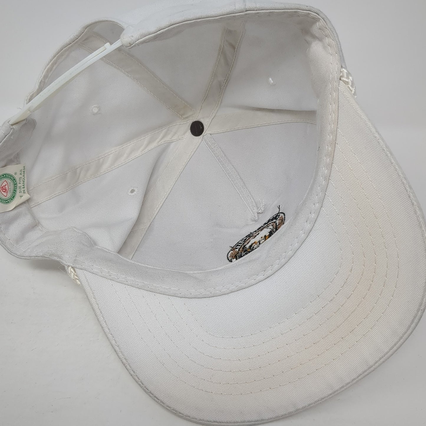 Crescent City Snapback Hat White One Size Adjustable Embroidered Rope Young An