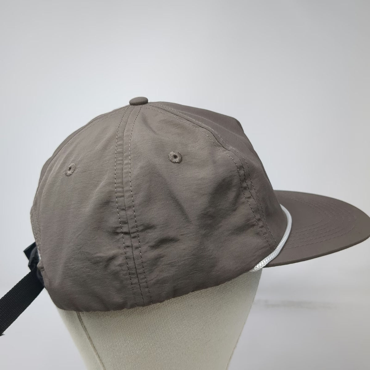 Nature Backs 5 Panel Gray Hat One Size Rope Patch Lightweight Outdoor Strapback