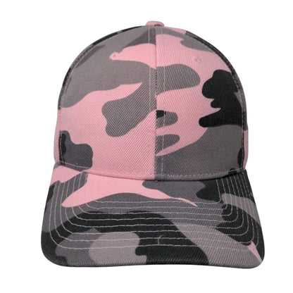 Unbranded Strapback Hat Camouflage OSFA Adjustable Vented Holes 6 Panel Blank