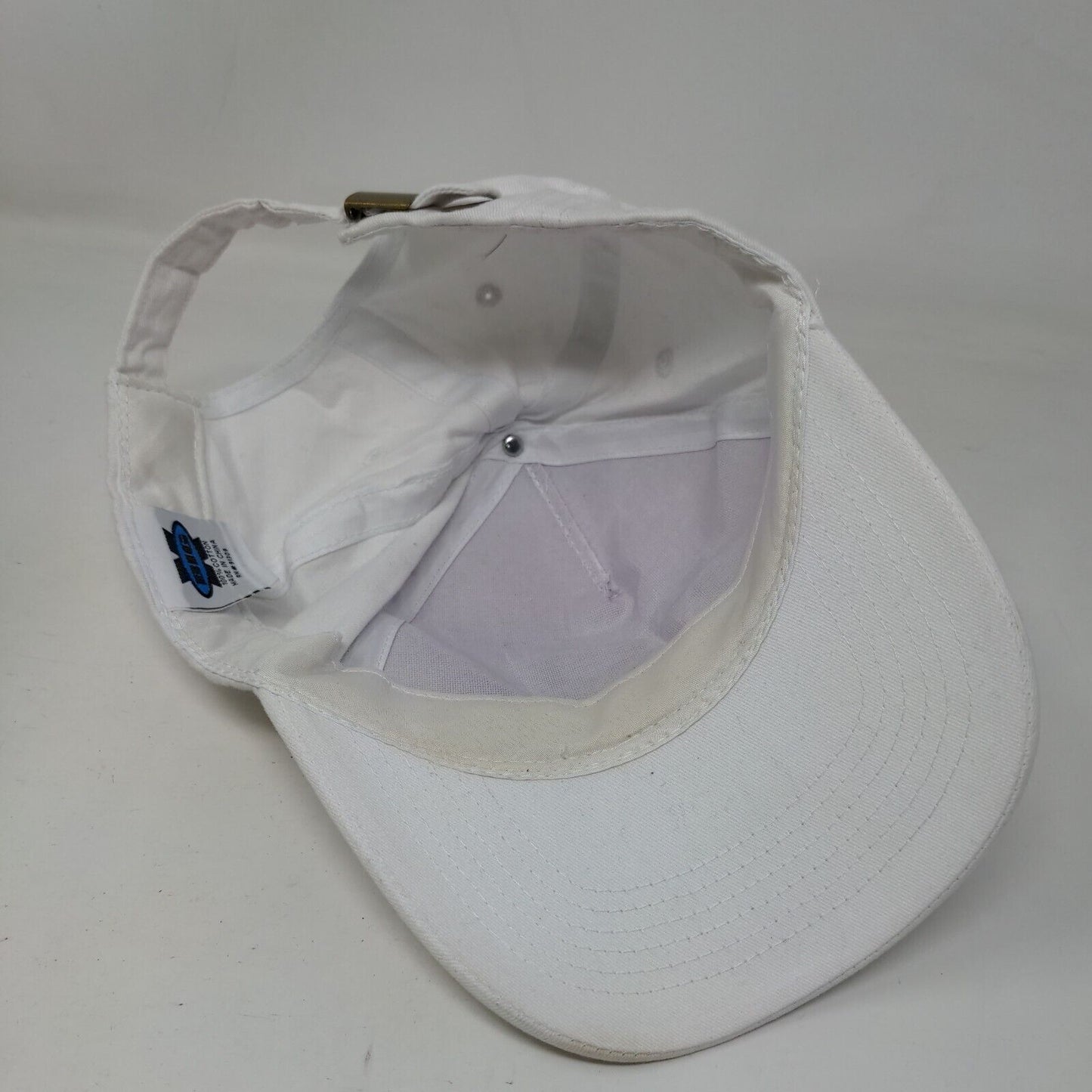 XΩ Chi Omega South by Sea Slideback Hat White OS Vented Holes 6 Panel BIG X
