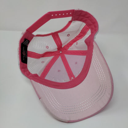 Pendleton Whisky Snapback Trucker Hat Pink One Size Mesh Back 6 Panel