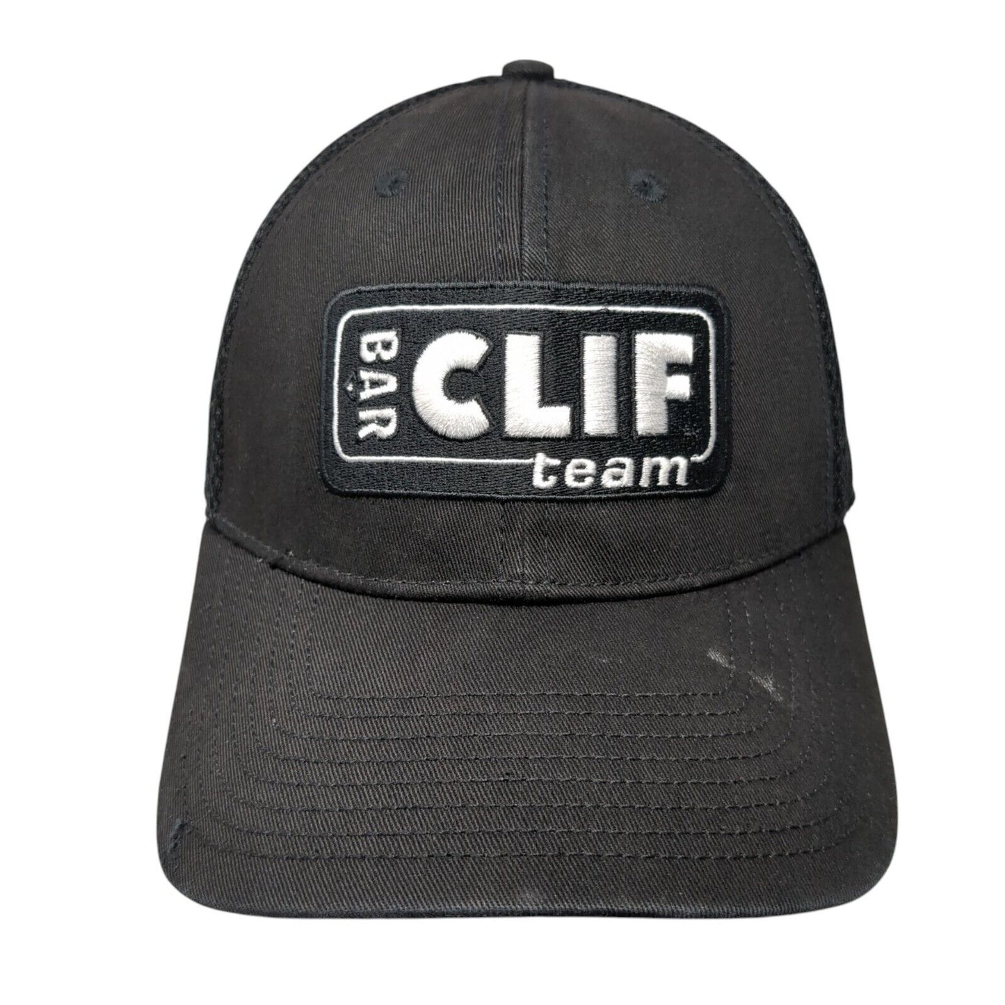 Bar Clif Team Fitted Trucker Hat Black M/L Embroidered Mesh Back New Era