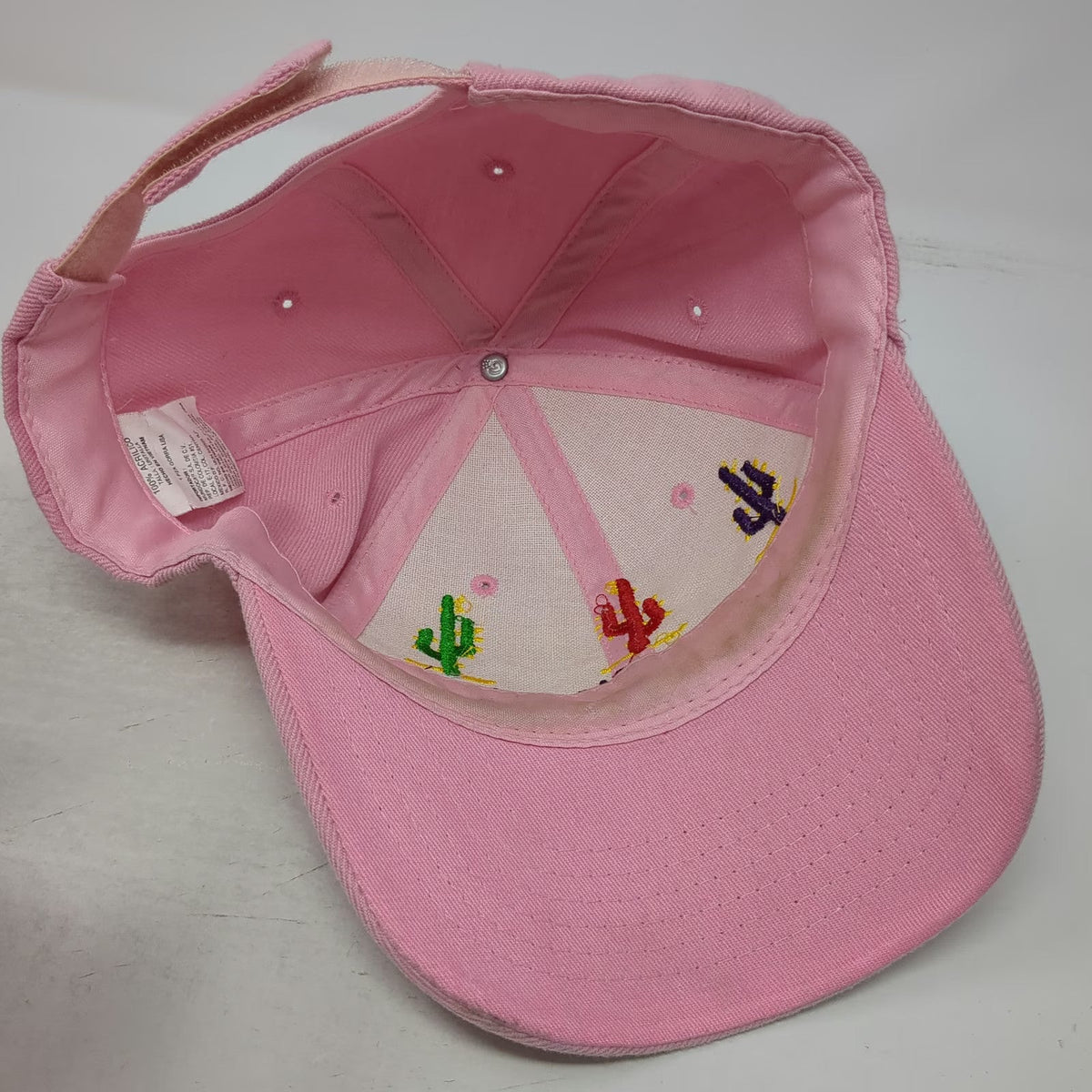 Cabo San Lucas Mexico Cactus Embroidery Pink One Size Baseball Cap Hat Strap