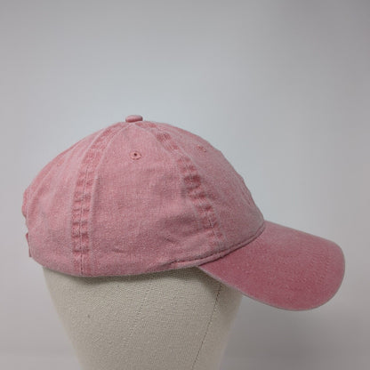 Unbranded Strapback Hat Pink One Size Adjustable Vented Holes 6 Panel Blank