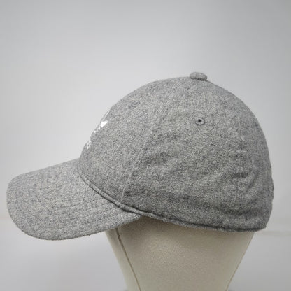 Adidas Baseball Cap Gray One Size Wool Blend Trefoil Embroidered Slideback Hat