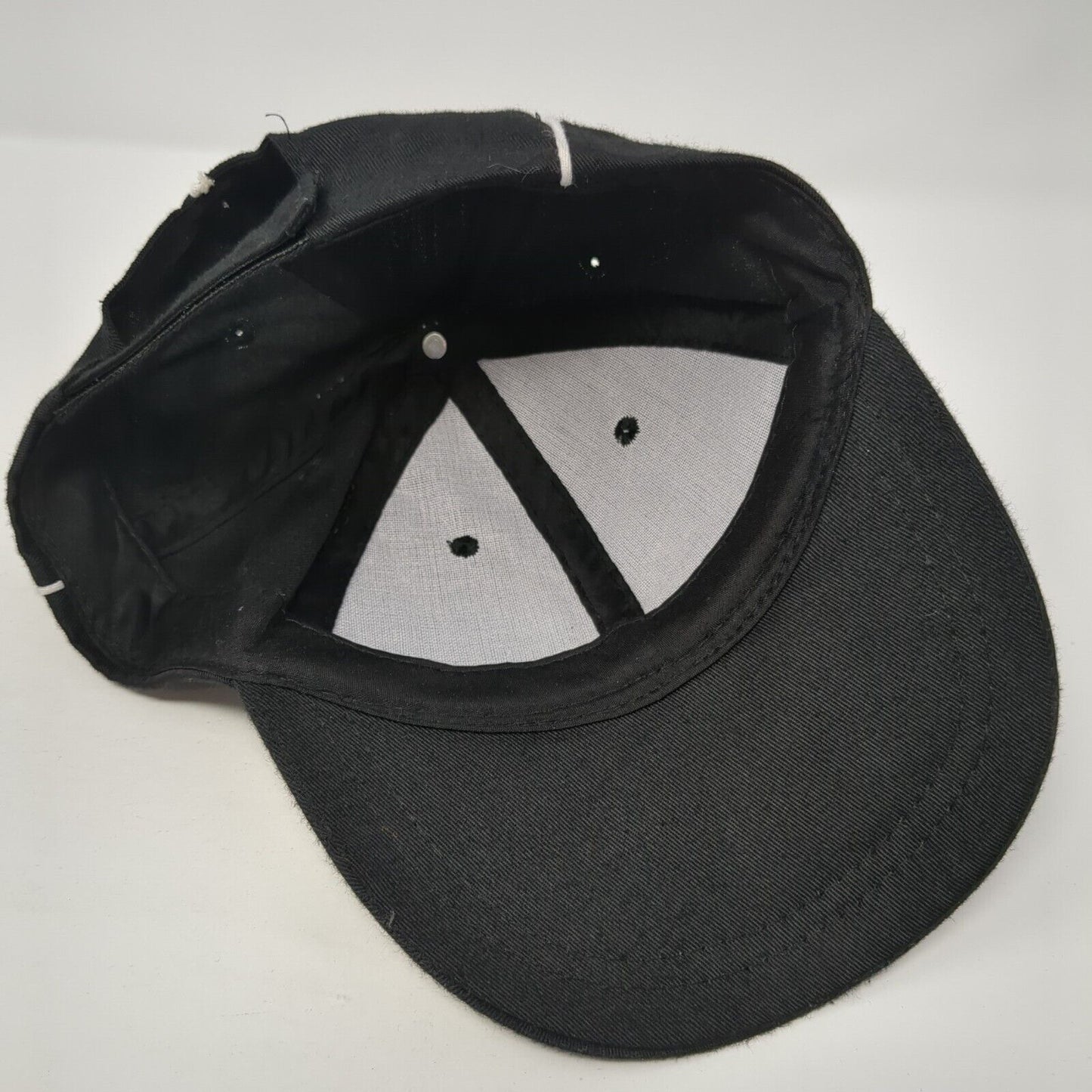 Unbranded Strapback Hat Black One Size Adjustable Vented Holes 6 Panel Blank