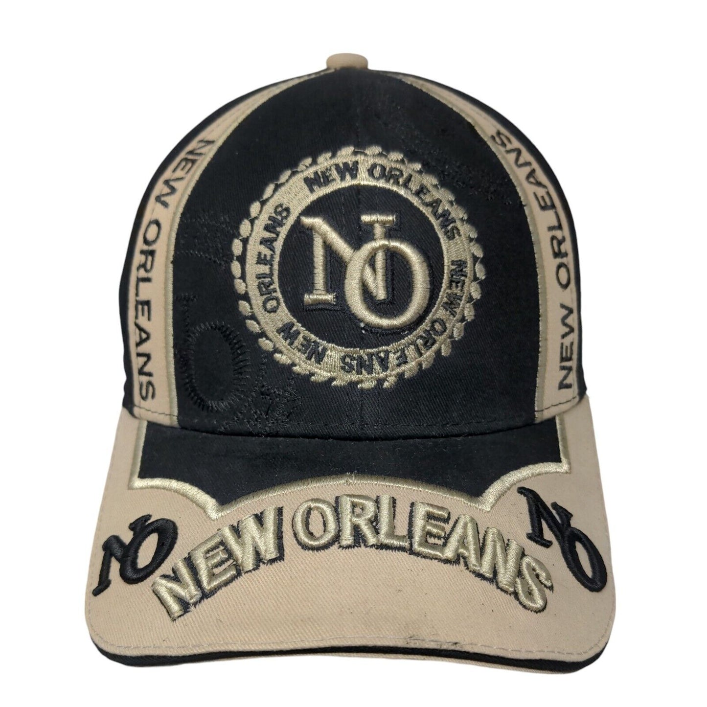New Orleans Strapback Hat Multicolor One Size Embroidered Adjustable