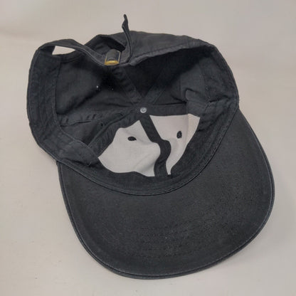 Unbranded Slideback Hat Black OSFM Adjustable 6 Panel Vent Holes Blank