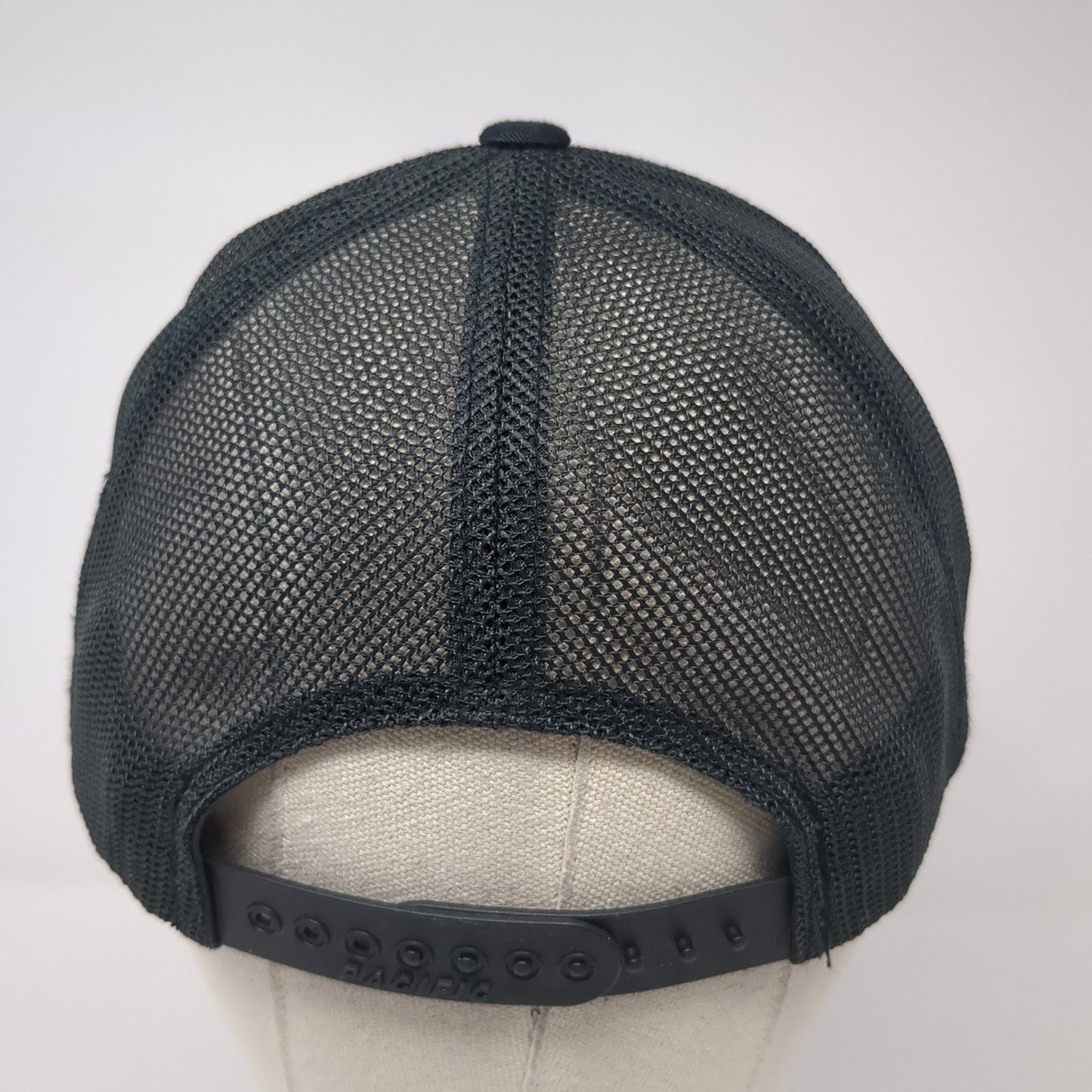 Fusion Snapback Mesh Back Trucker Hat Black One Size Pacific Headwear
