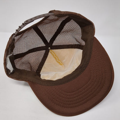 Montana Merchandising Inc Snapback Trucker Hat Brown One Size Mesh Back
