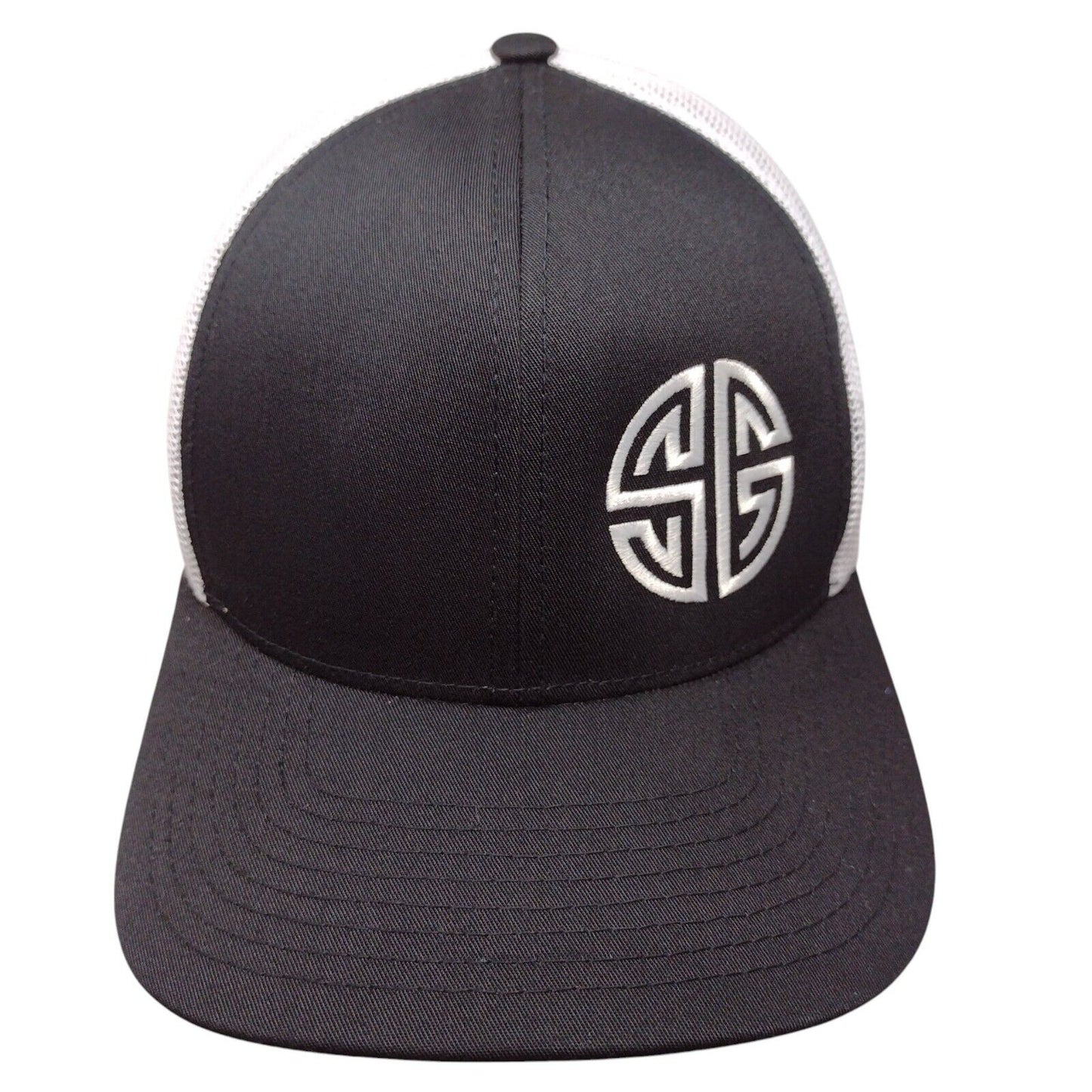 SG Snapback Mesh Back Trucker Hat Black One Size Pacific Headwear