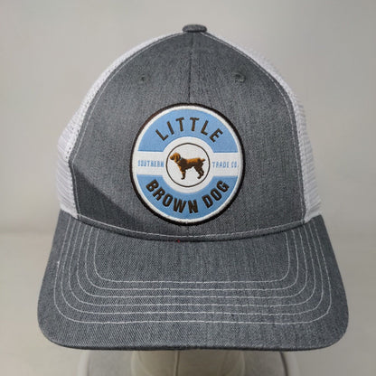 Little Brown Dog Snapback Mesh Back Trucker Hat Gray One Size Colorblock