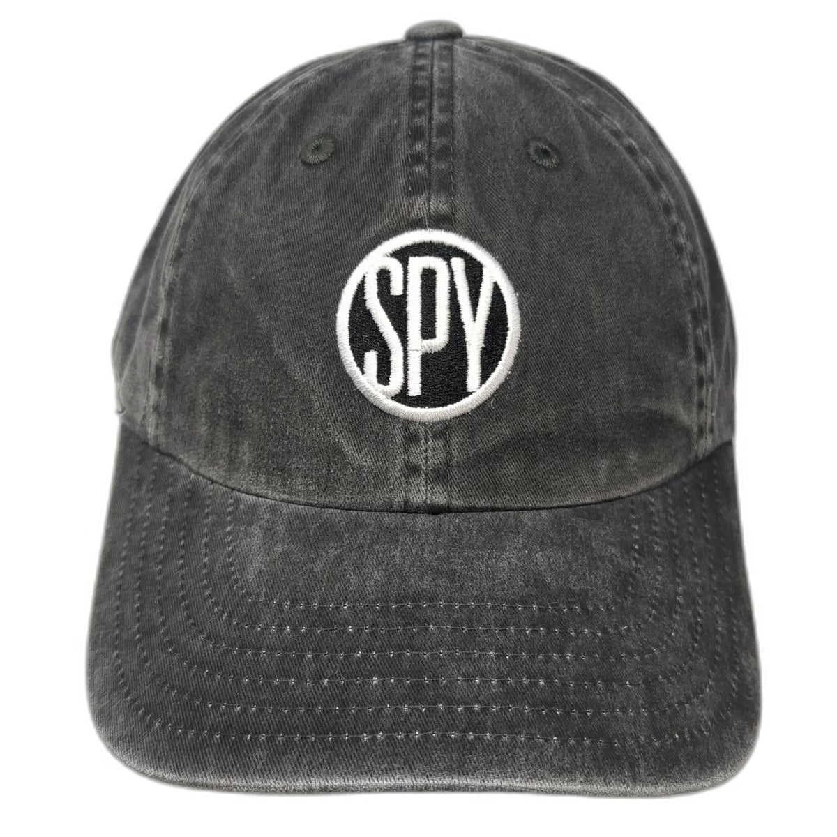 American Needle Baseball Cap Gray One Size SPY Logo Slideback Washed Cotton Hat