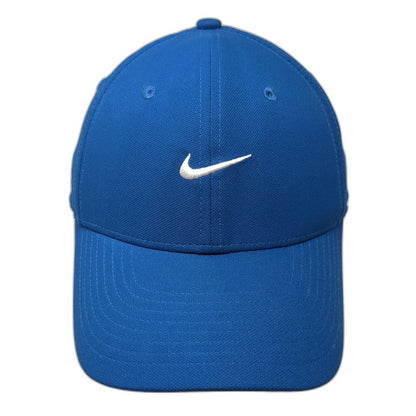 Nike Snapback Blue M Hat Dri-Fit Polyester Curved Brim Gray Undervisor Swoosh