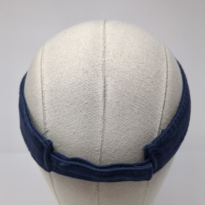 Columbia Transit Strapback Sun Visor Hat Blue OS Adjustable Embroidered Anvil