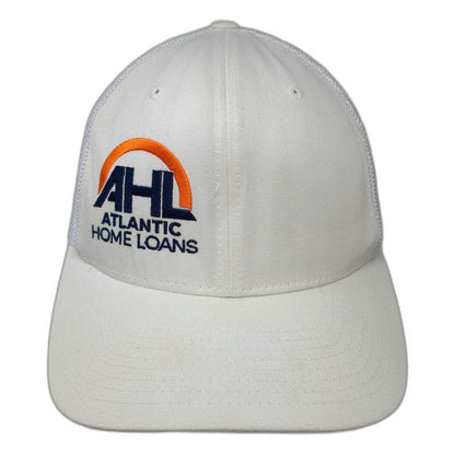 Yupoong Atlantic Home Loans Baseball Cap White Blue Orange One Size Mesh Hat
