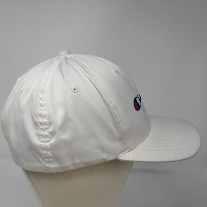 Champion Baseball Cap White XL Fitted Flexfit Embroidered Script Logo Hat