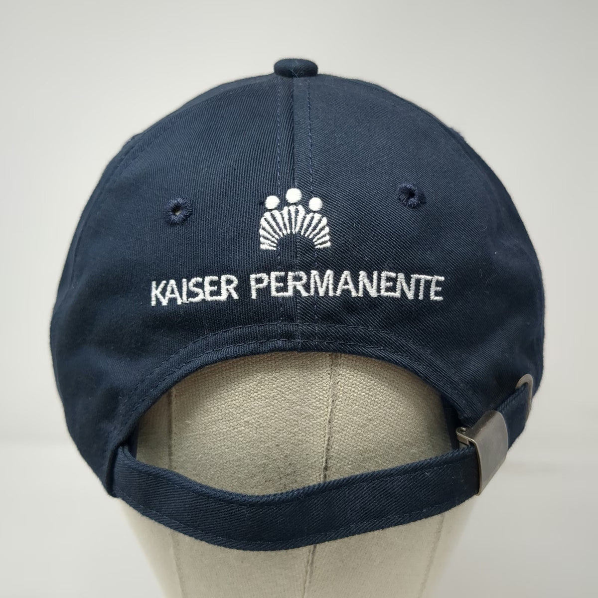 K-Products Blue Baseball Cap One Size Kaiser Permanente Logo White Trim Hat