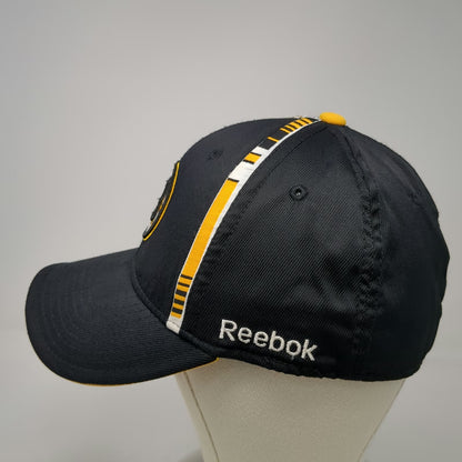 Boston Bruins NHL Reebok Cap Black M Center Ice Stretch Fit Embroidered Logo